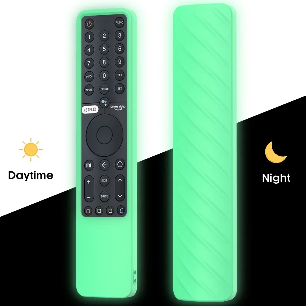 1pc Soft Silicone Remote Control Cover Case for Xiaomi P1E TV Twill Pattern Washable Shockproof Remote Sleeve Case for Mi P1