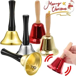 Christmas Hand Bell Bauble Jingle Bells Gold School Handbell Restaurant Call Bell Service Supplies Xmas Navidad Noel New Year