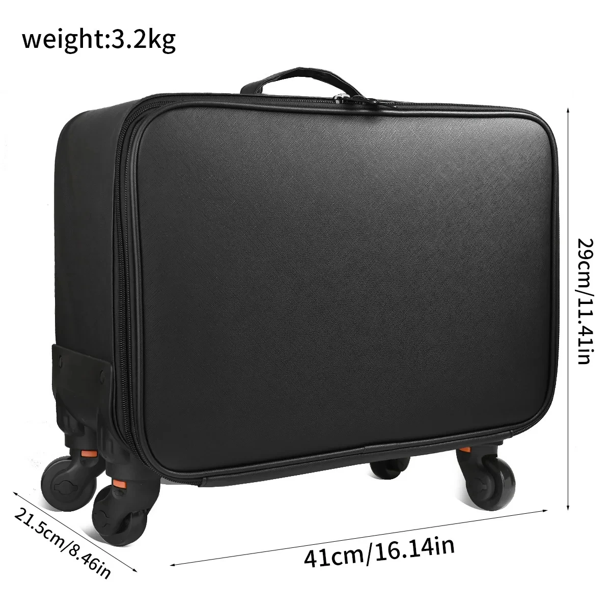2-in-1 Makeup Travel Case with Detachable Wheels Cosmetology Train Organizer with Liftable Trays Brush Bag  Hair/Nail Tool Stora