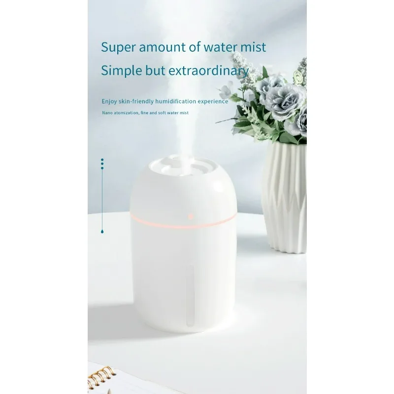 

Новый креативный мини-увлажнитель с красочным светом USB, тяжелый туман, двойной спрей, нано-увлажняющее устройство, домашний подарок