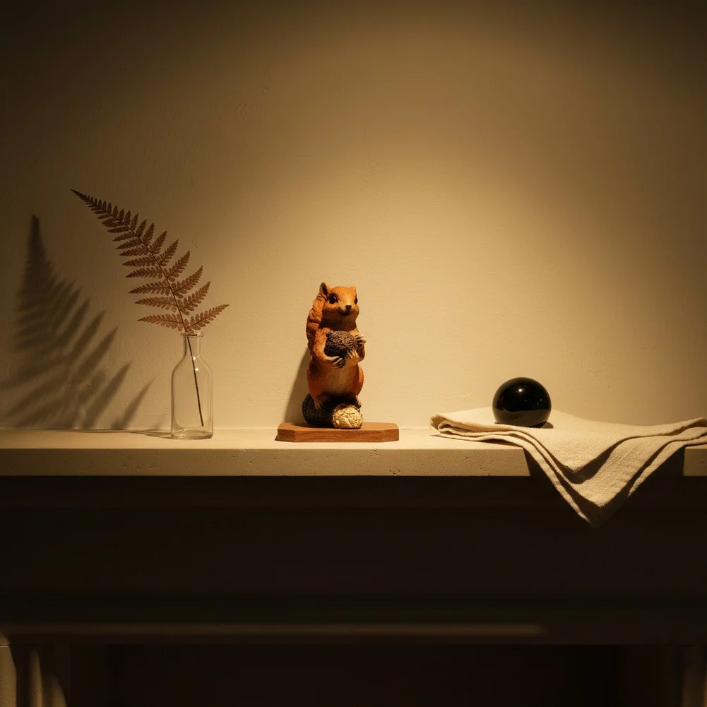 Resin Squirrel Ornament for Tree Hanging Decor Modern Minimalist Animal Figurine for Home Office Desk Shelf Display