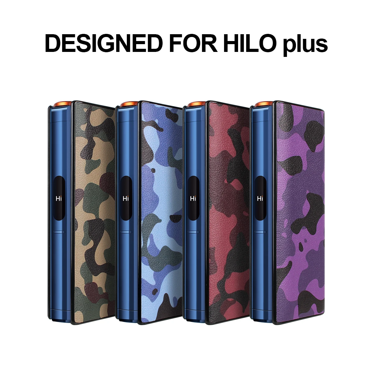 

PU leather protective case for HILO plus, fashionable and convenient, camouflage patterned protective e-cigarette accessory.