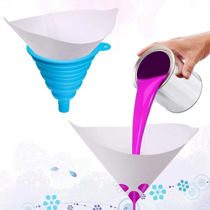 101 Pcs Paint Filter Funnel Disposable Paint Filte Funnels Paper Purifying Straining Cup