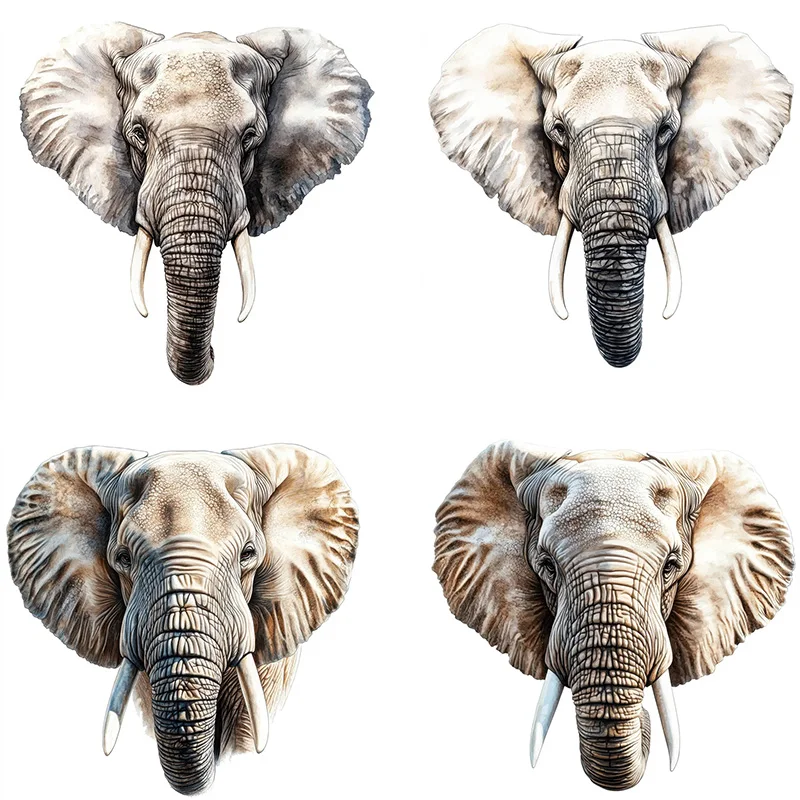 

Elephant Portrait Toilet Stickers, Bright Wall for Home, Cabinet, Door,Decoration, Vinyl Car Decals, Art Wallpaper