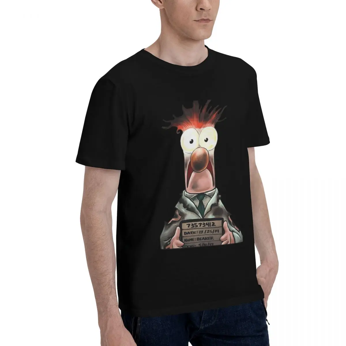 كوب الدمى المتحركة تي شيرت للرجال القطن المتضخم تي شيرت الرجال قصيرة الأكمام طاقم الرقبة ملابس الصيف بلايز S-6XL #5