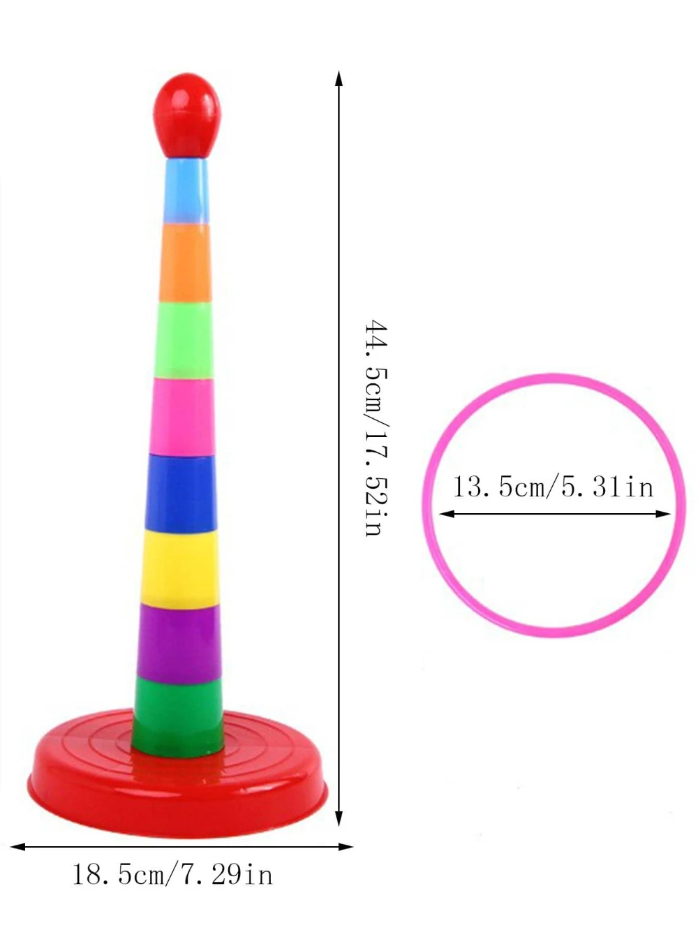 Children Outdoor Fun & Toy Sports Circle Ferrule Stacked Layers Game Parent-Child Interactive Ferrule Throwing Game Kids