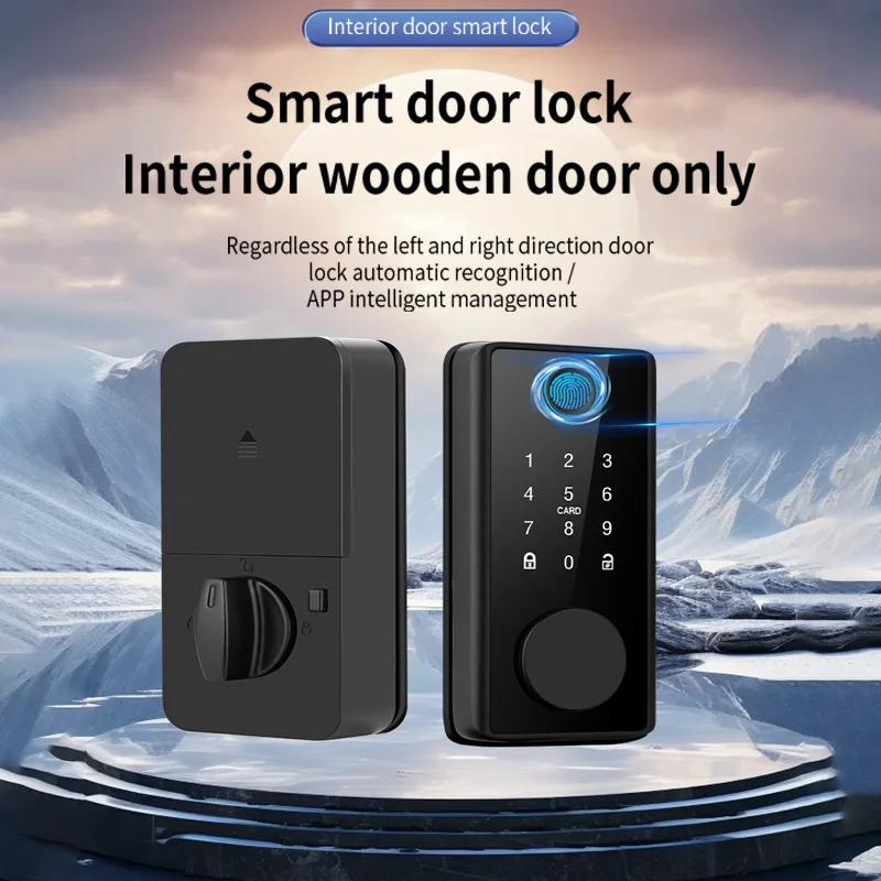 Fingerprint Door Lock For Bedroom Smart Lock Key/Password/IC card/APP Control for Bedrooms Cloakroom Apartments Offices