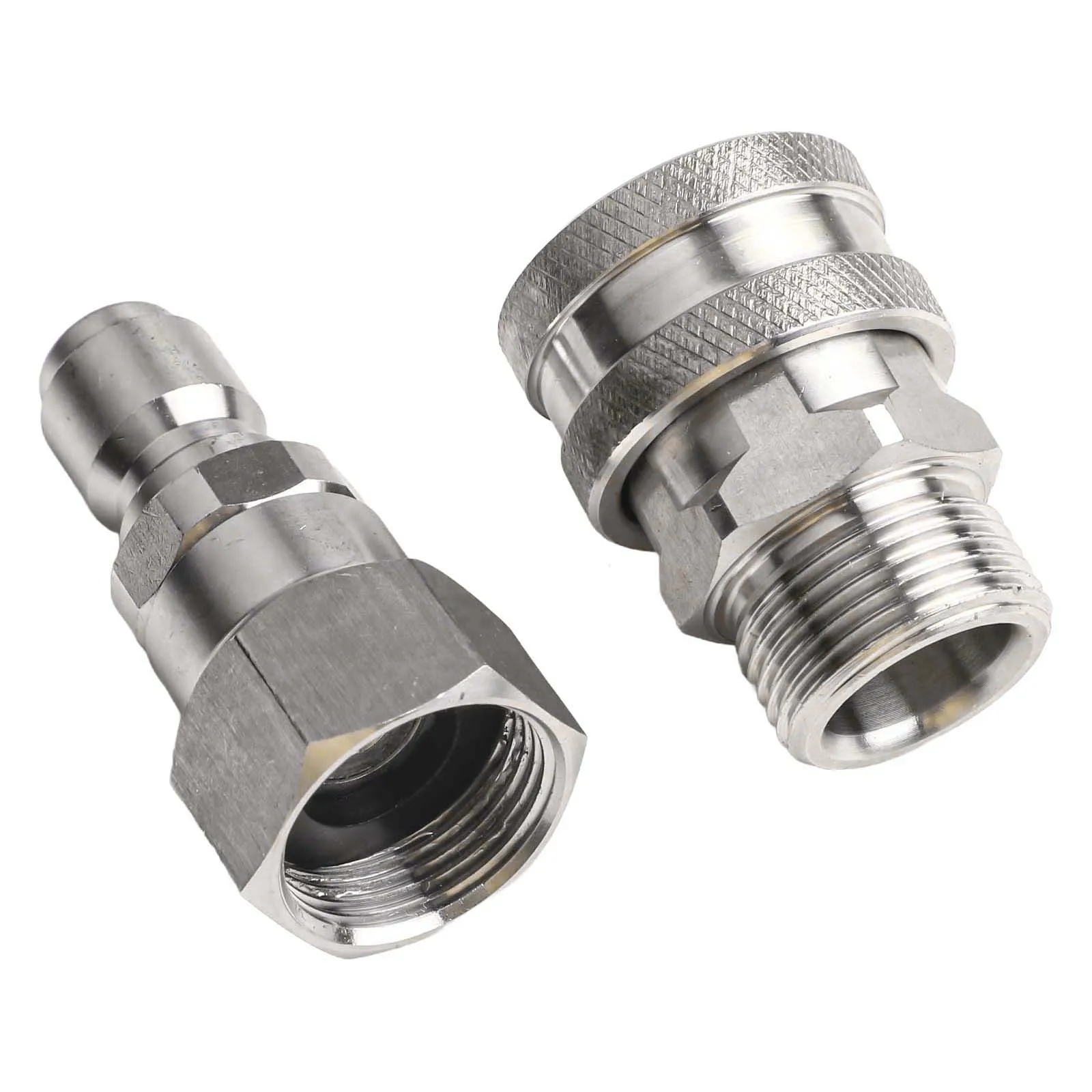 Quick Connector Kit for Pressure Washers Stainless Steel Adapters Easy Hose Changing 360 degree Rotation Design