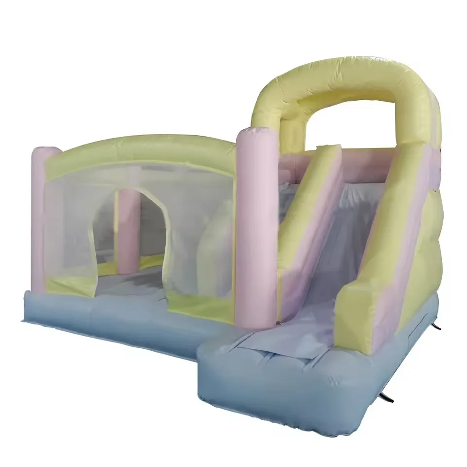 Outdoor colourful  bouncy castle slide inflatable castle children's playground trampoline naughty castle