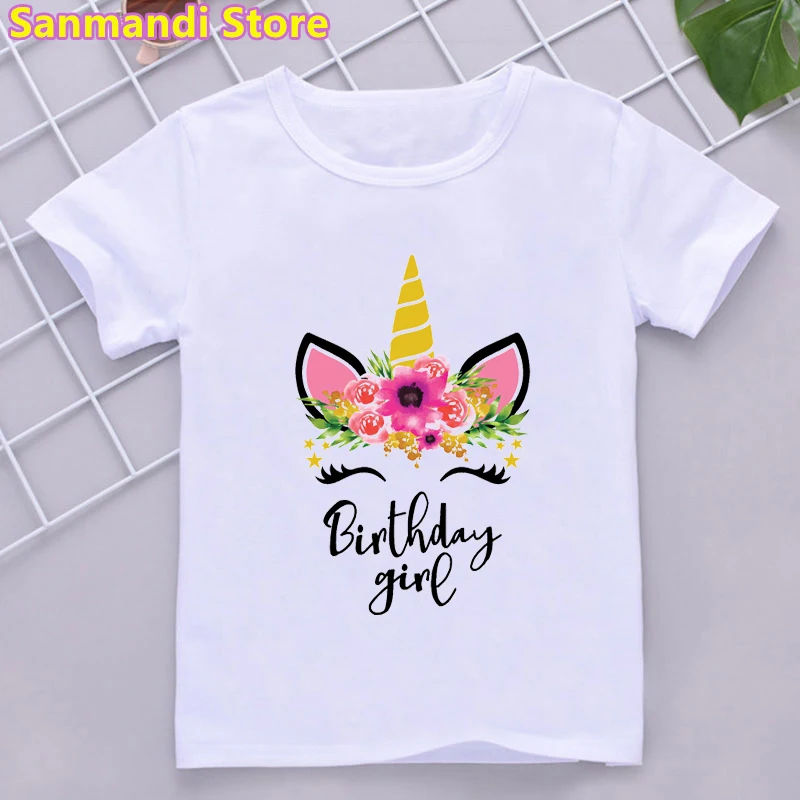 

New It'S My 6th Birthday Gift Crown Graphic Print Tshirts for Girls Cute Princess T Shirt Kids Clothes Summer Children Clothing