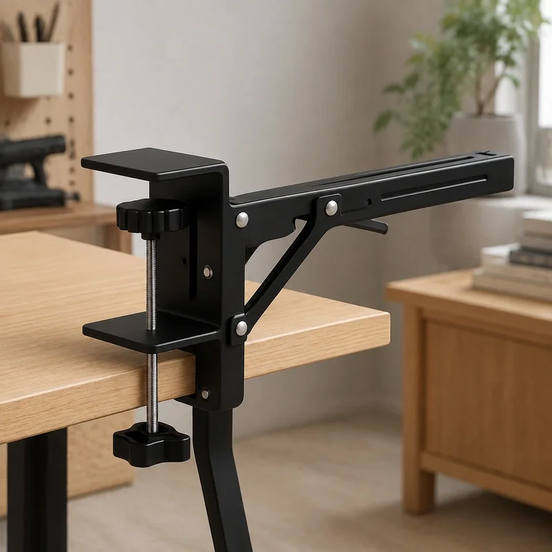 Pair of Heavy-Duty Stainless Steel Folding Triangle Supports for Wall Shelves and Tables