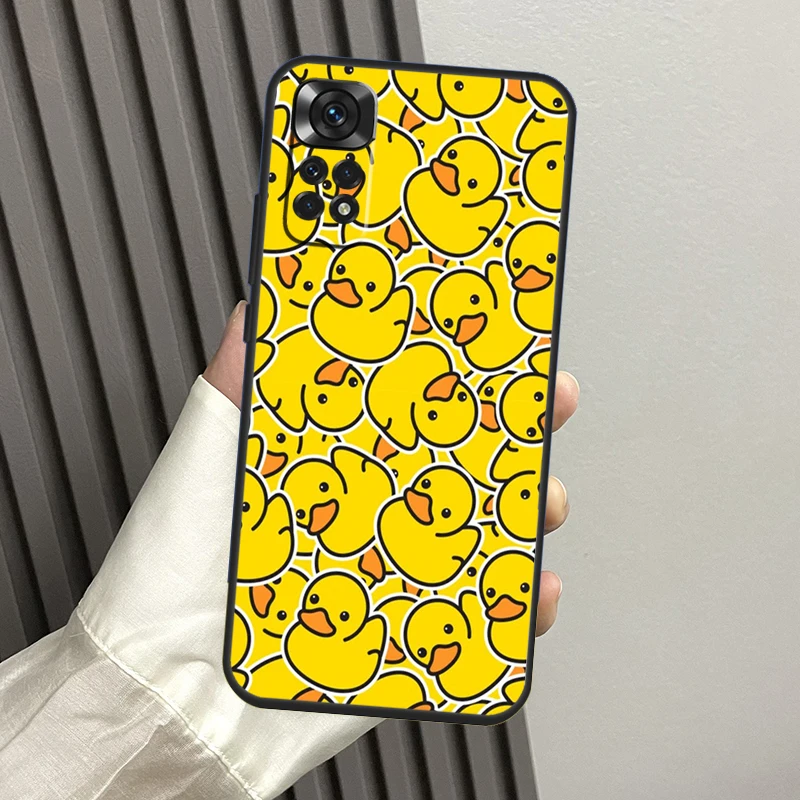 Funda de pato de ganso con dibujos animados para Xiaomi Redmi Note 14 Pro 13 12 11 10 9 11S 12S Redmi 14C 13C 15C 10C 12C 15 Funda