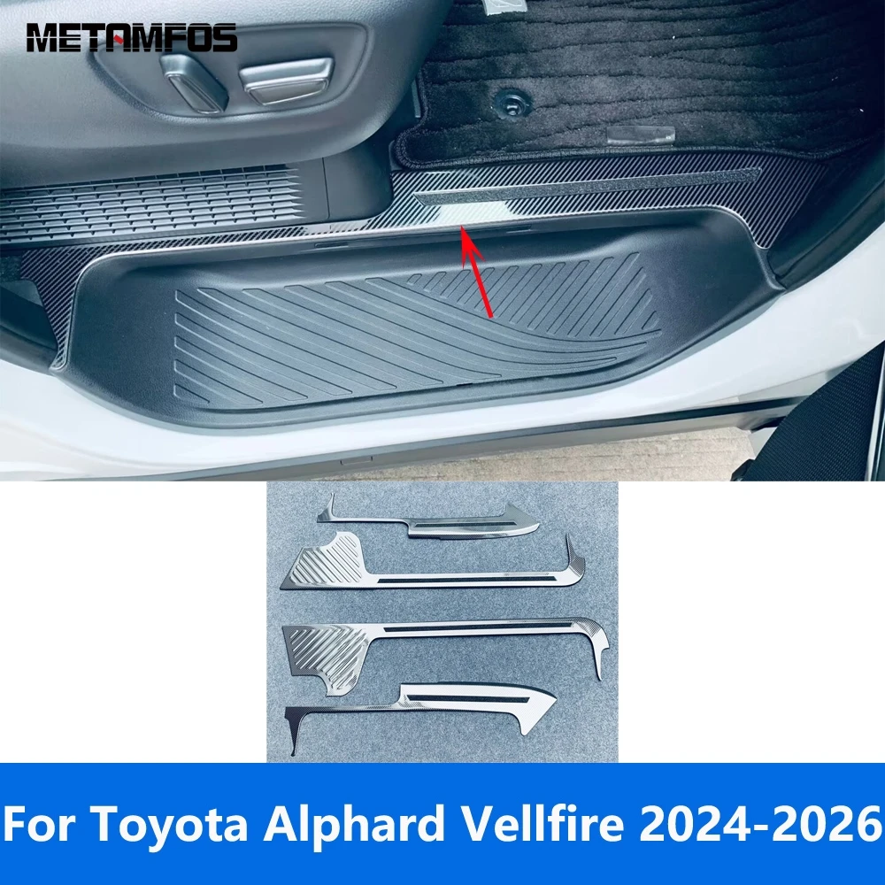 

For Toyota Alphard Vellfire 2024 2025 2026 Steel Upper Door Sill Scuff Guard Welcome Pedal Entry Guard Accessories Car Styling