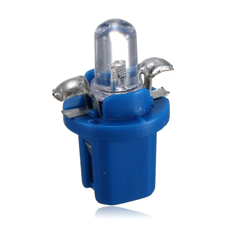 10Pcs LED Bulb Meter Dash B8-5D T5 lampada con supporto Blue Tuning Auto Car Light