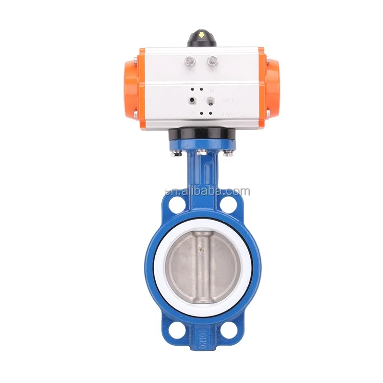 Standard On-Off HGZK UPVC Plastic Wafer Butterfly Valve DC12V IP65