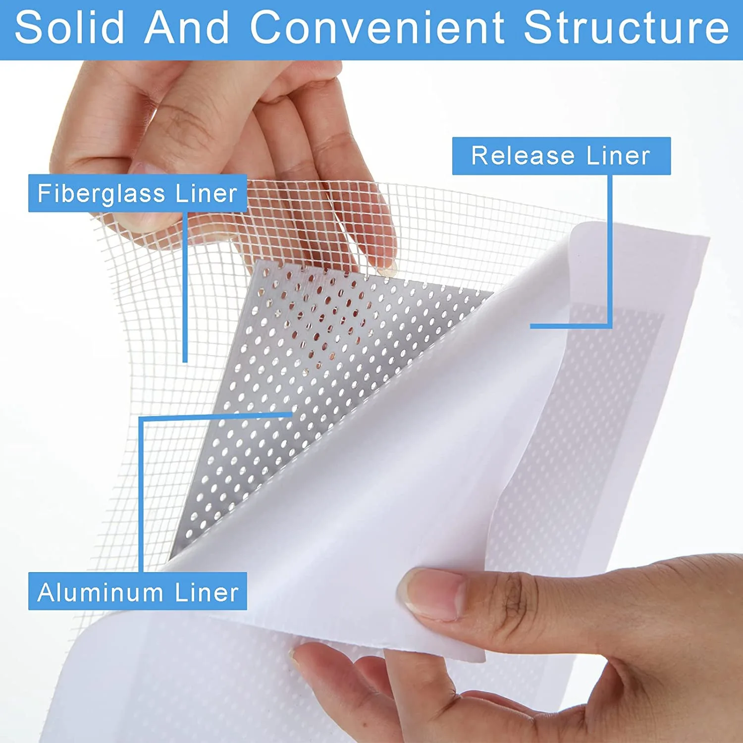 N84R Drywall Repair Kit 16 Piece Aluminum Drywall Patch Repair Kit Wall Patches For Holes Drywall Repair (2/4/6/8 Inch)