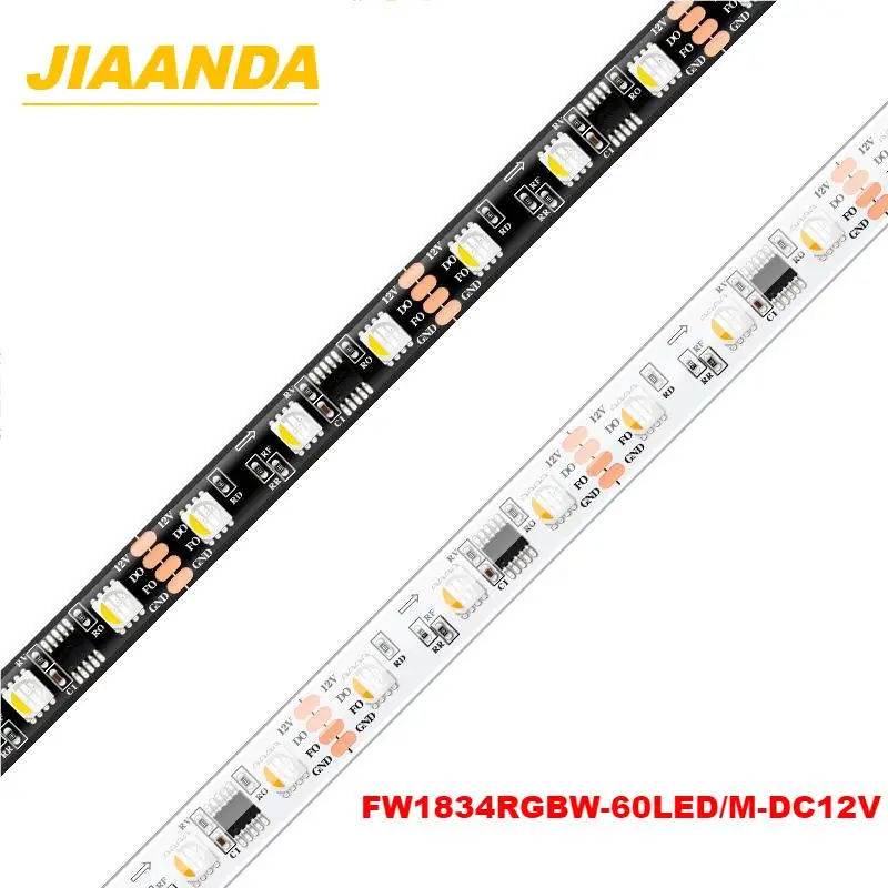 FW1834 RGBW DC12V Led Light Strip  4 in 1  RGBW Pixels Addressable Led Strip RGBWW  Break point resume Pixel LED strips