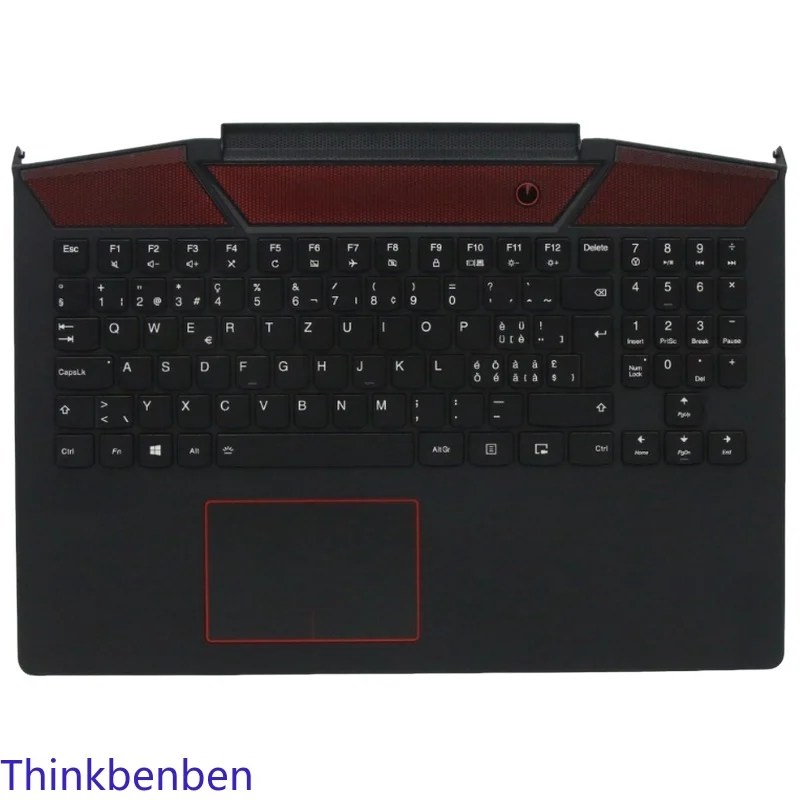 SWS Swiss Black Keyboard Upper Case Palmrest Shell Cover For Lenovo Legion Y720 15 15IKB 5CB0N67194
