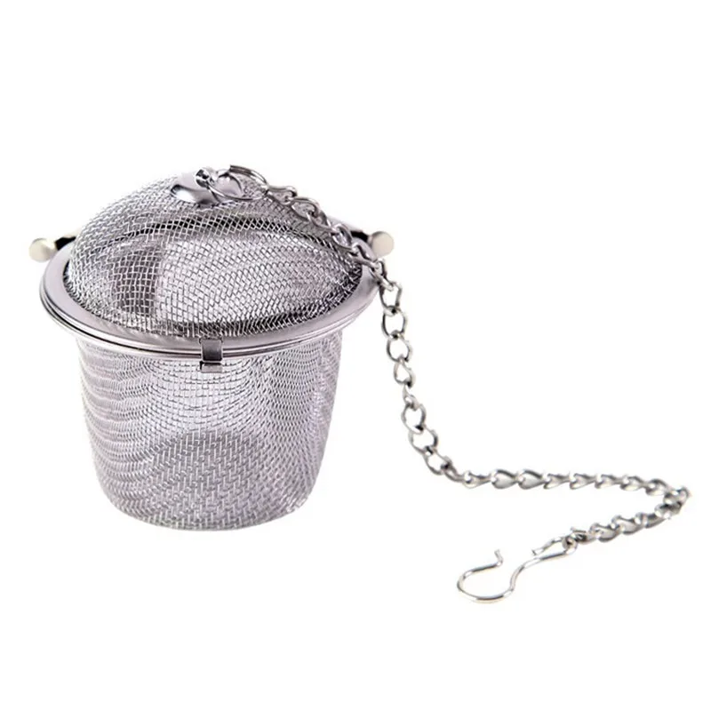 Stainless Steel Tea Strainer Infuser Locking Mesh Tea Ball Herb Spices Filter Seasoning Kitchen Tea Making Artifact