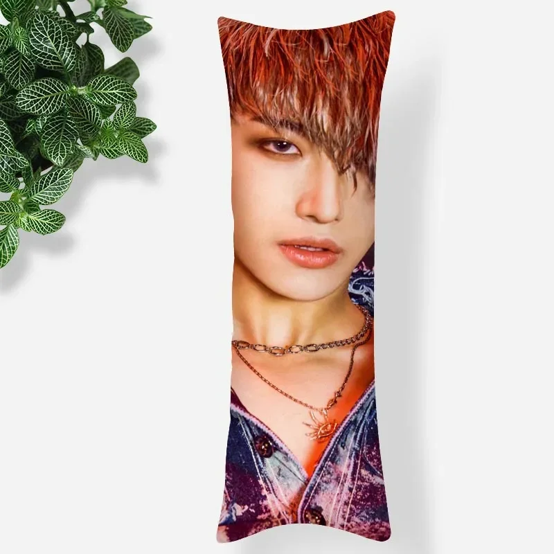 KPOP Boy ATEEZ Pillowcase Printed Satin Fabric Pillow Cover Rectangular Zipper Kawaii Body Cover Dropshipping 0811