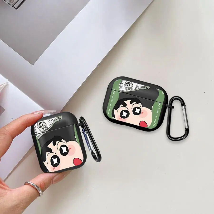 Crayon ShinChan Cartoon Case For Airpods Pro 4 Pro2 1 2 3 Pro3 Earphone Cases Cover