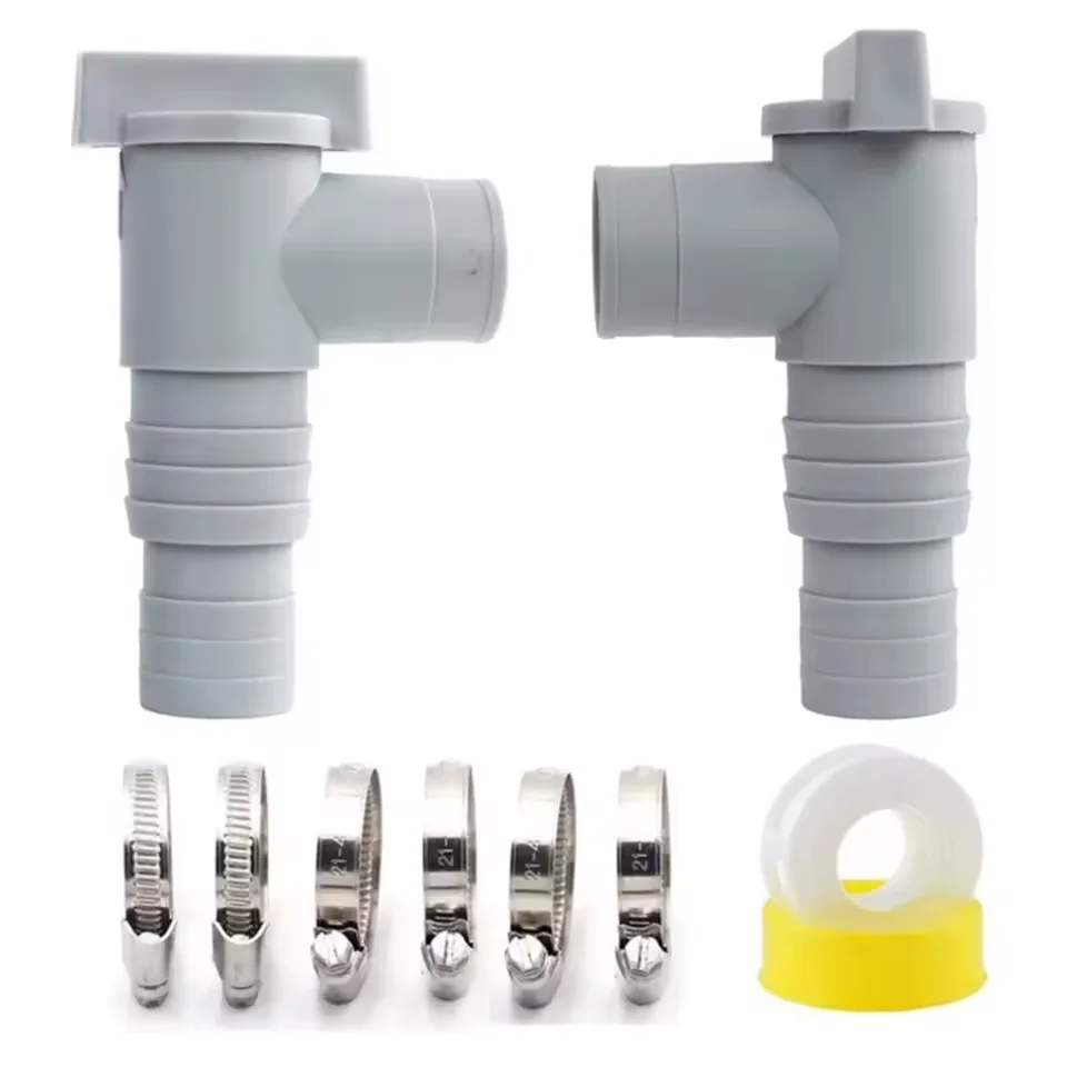 1-10set PVC Pool Filter Pump Adapter for 32mm Pipe Hoses Connector Part Pool On/Off Plunger Valve Leak Proof Replacement Outdoor
