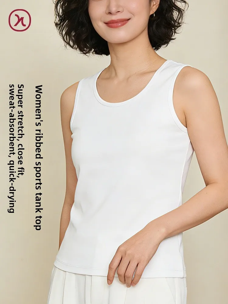 

Hua You Yuan Spring Summer Women's Modal Tank Top Qui Dry Sports Ribbed Elastic Base Layer Top Simple Sle Waterproof
