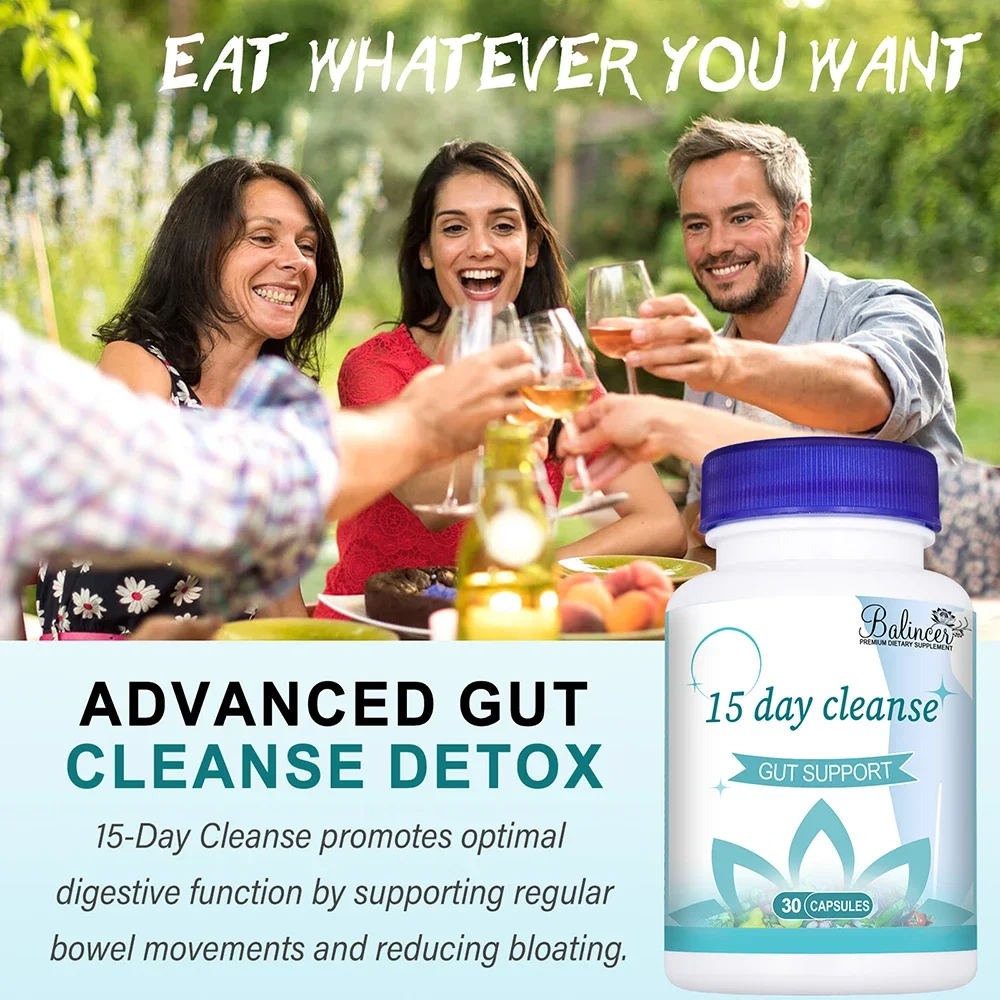 15 Day Cleanse, Helps Cleanse The Intestines Colon Cleanse, Suitable for Women and Men