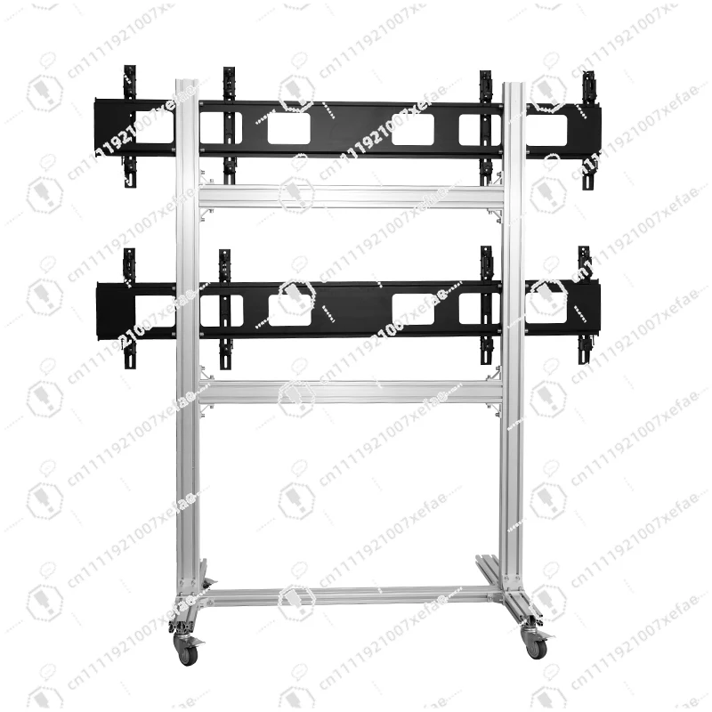Rolling mobile TV stand cart with wheels, black metal TV stand and cart 32 inches - 55 inches 600x400 mm 181 kg load-bearing
