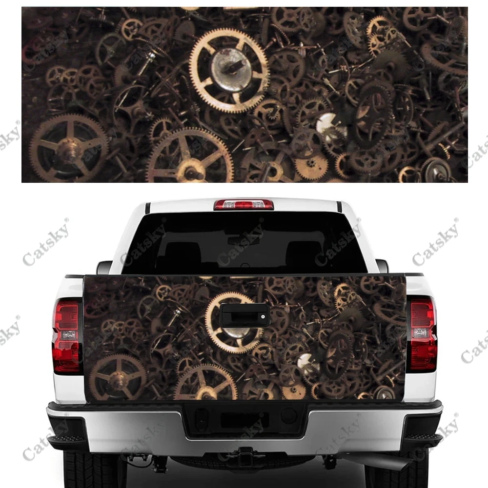 Compass abstract steampunk Car Sticker Vinyl Rear Car Rear Modification Custom Fit SUV Car Truck Wrap Sticker Decal