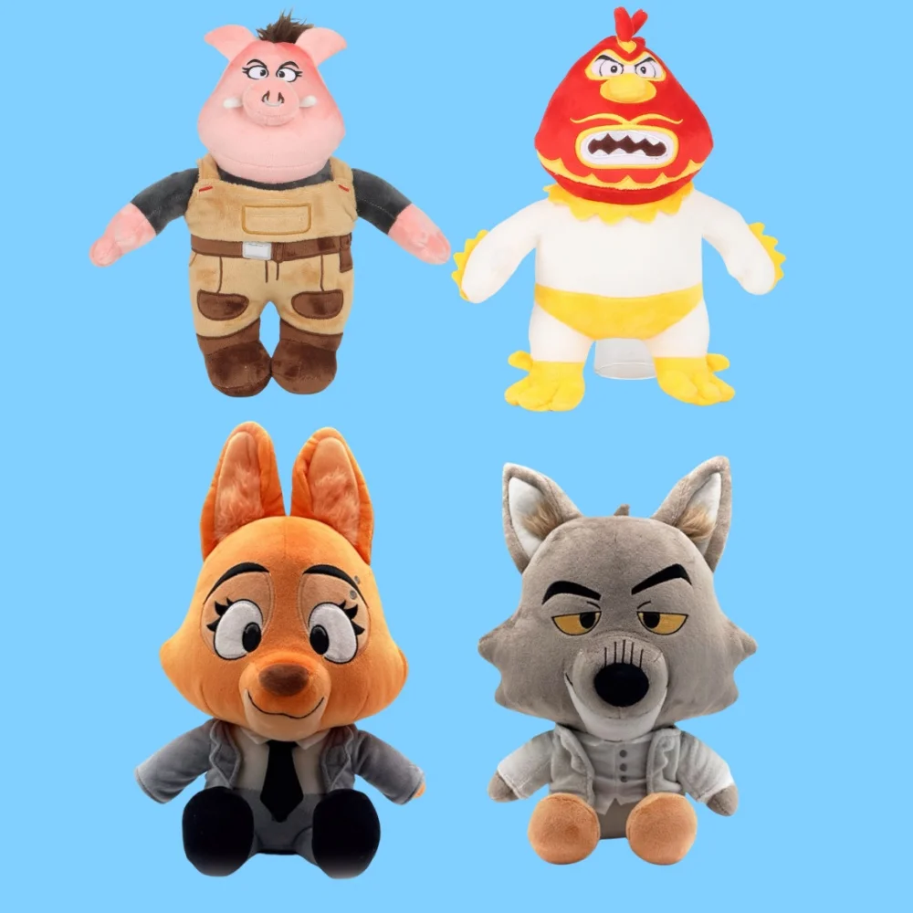 

New The Bad Guys 2 Doom Plush Toys Movie Merchandise Bird Girl Doom Pigtail Cat Pig Dolls Fans Kids Birthday Halloween Gifts