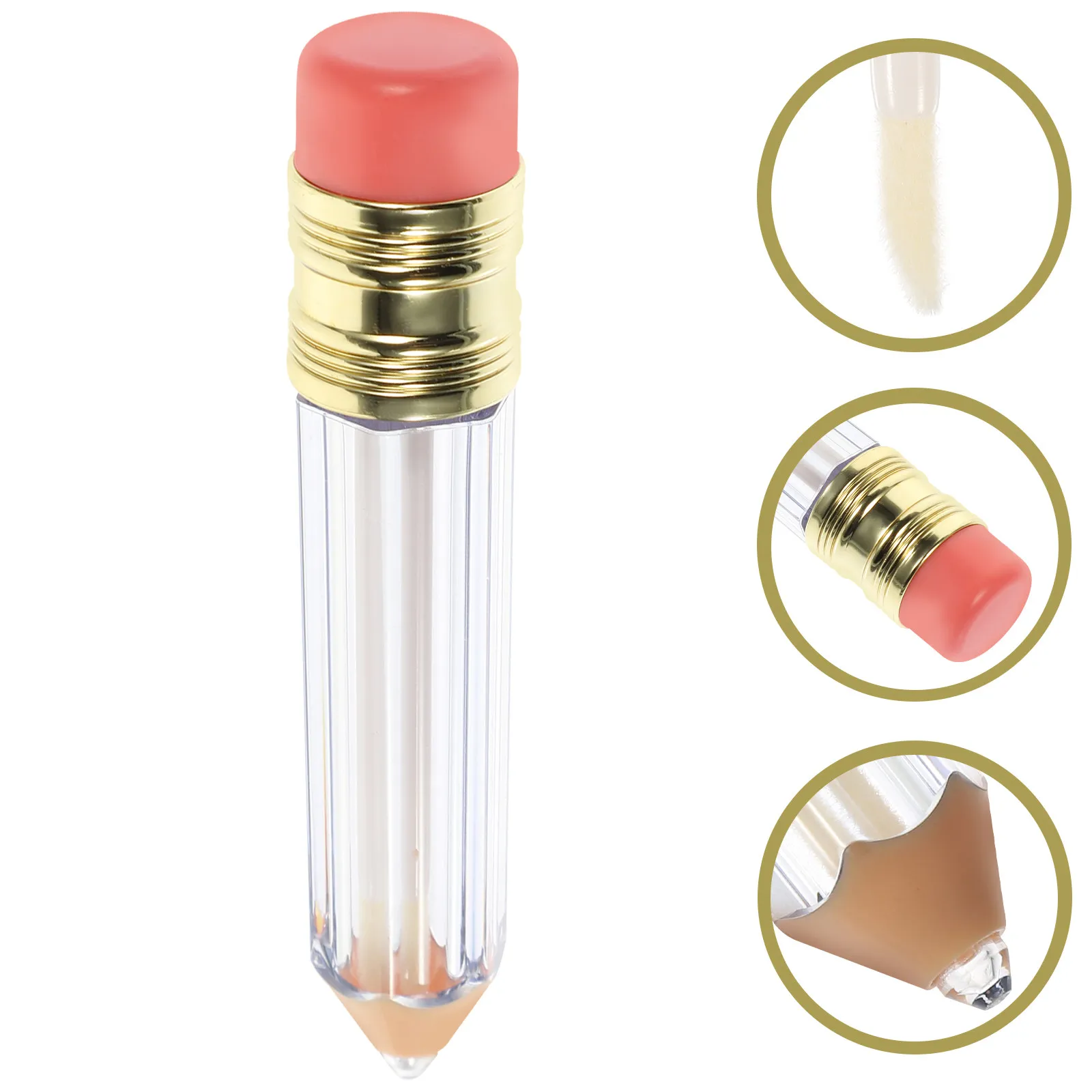 12Pcs Clear Pencil Shaped Lip Gloss Empty Tubes Refillable Lip Oil Bottle Container Portable Sample Pack