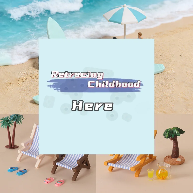 

Mini Striped Beach Chair 1:12 Scale Dollhouse Furniture Foldable Deck Chair For Micro Landscape Photo Props-TOY