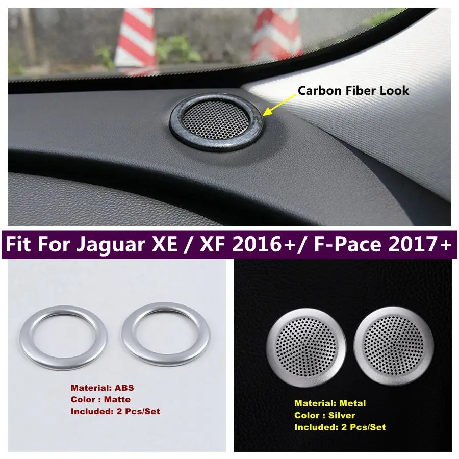 

Dashboard Stereo Speaker Audio Decoration Frame Cover Trim For Jaguar XE / XF 2016 - 2019 / F-Pace 2017 - 2022 Car Accessories