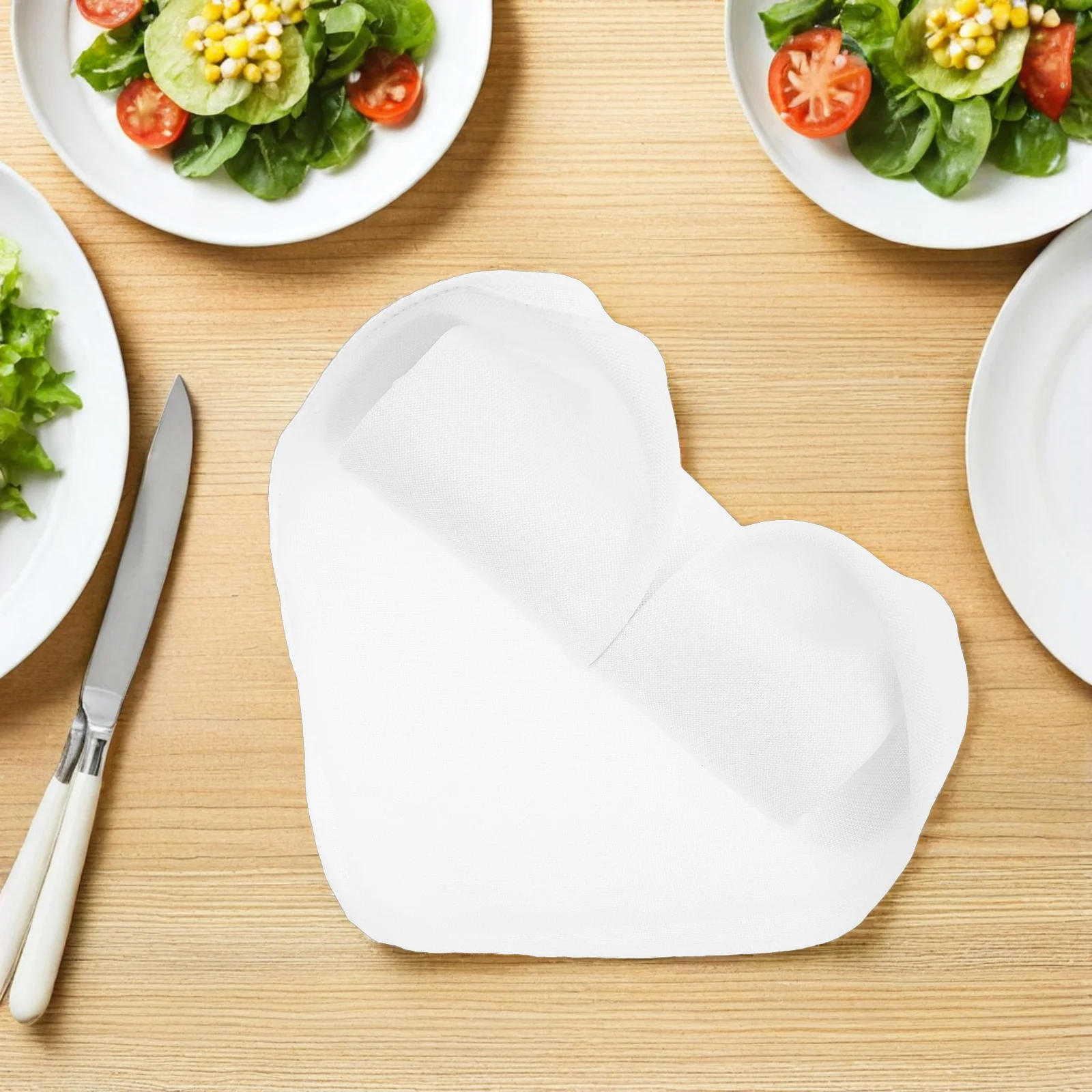 

12Pcs 17x17 Inch White Polyester Napkins Reusable Washable for Wedding Party Restaurant Banquet Table Decor White Cloth Napkins