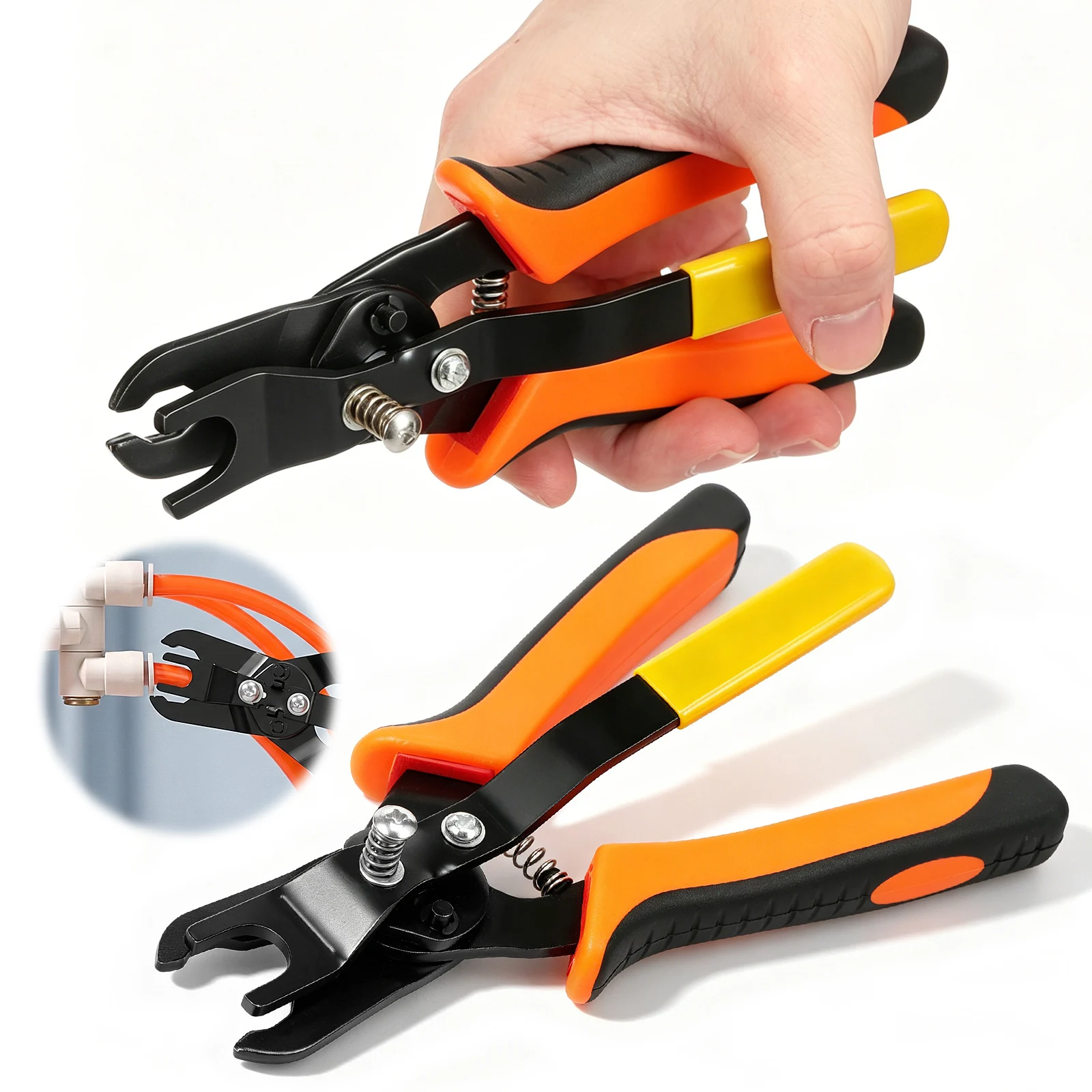 

2Pc Pneumatic Disconnect Tool Set Push-to-Connect Fitting Removal Tool Quick Air Hose Disconnect Pliers Air Line Disconnect Tong