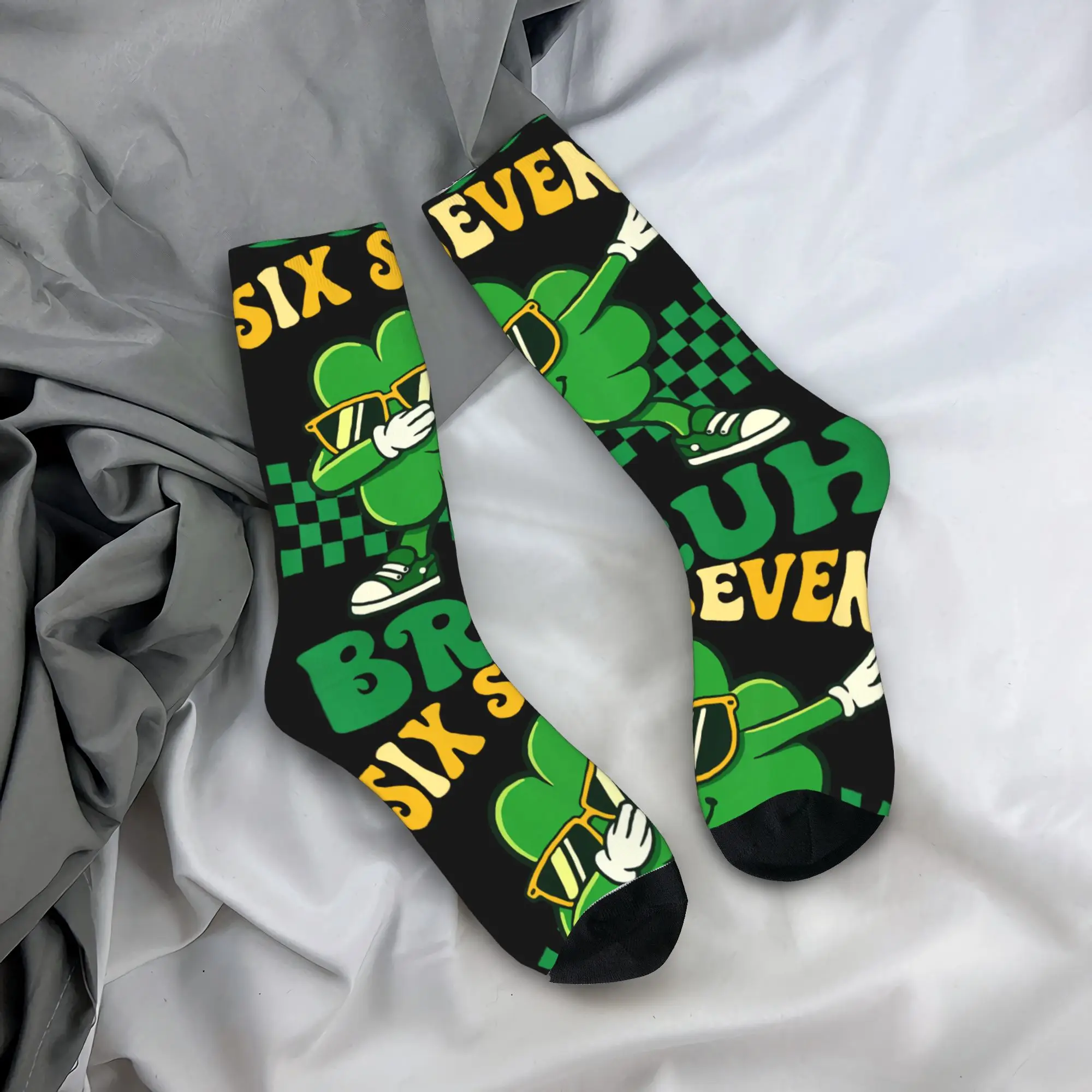 

Couple Socks Funny 6 7 Meme 67 Six Seven Bruh St Patricks Day Stockings Spring Comfortable Socks Outdoor Non Slip Socks