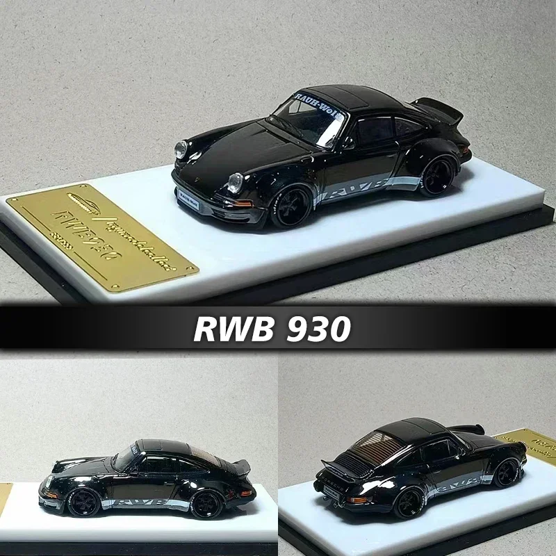 MC 1:64 RWB 930 Duck Wing Diecast Diorama Car Model Collection Miniature Toys