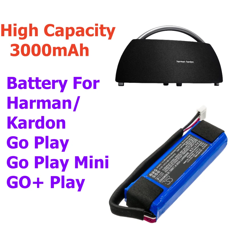 كاميرون سينو بطارية مكبر صوت 7.4 فولت 3000 مللي أمبير CP-HK06، GSP 1029102   01 لـ Harman/Kardon Go Play، Go Play Mini، GO+ Play ذات سعة عالية