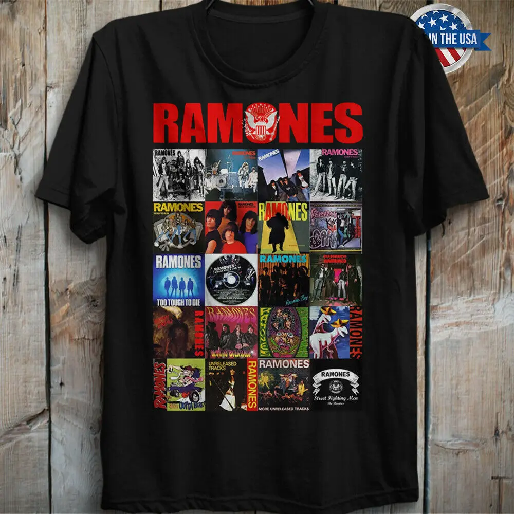 All Album T shirt Joey  Ramone Hey Ho Road to Ruin