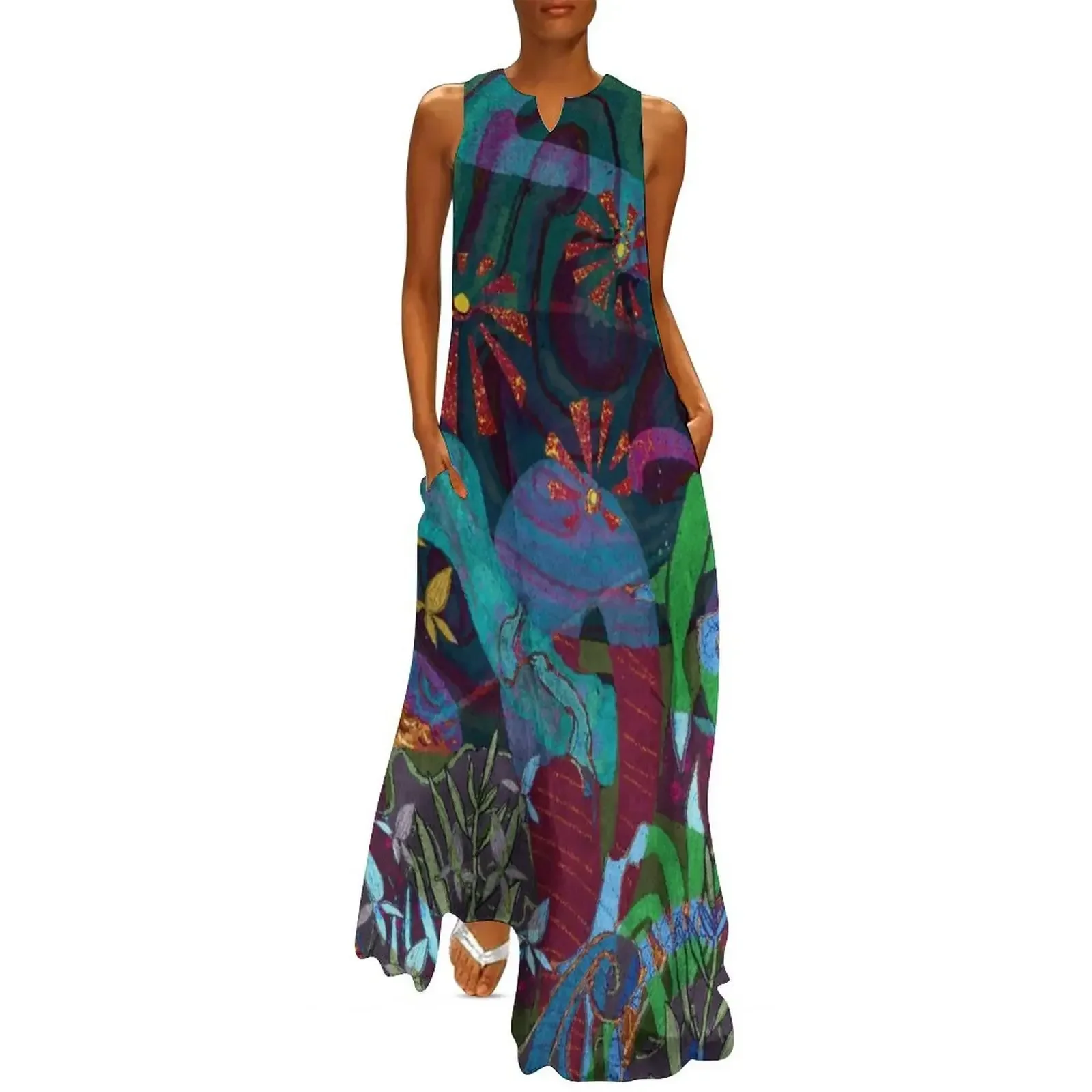 

The Sea Garden Long Dress Women's summer dress prom dress clothing women summer 2025 Dresses gala