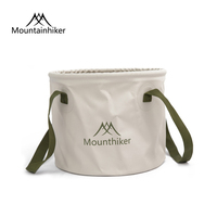 MOUNTAINHIKER Outdoor Foldable 10L Round Bucket Storage Bag Square Bucket Travel Water Basin Storage Bucket Camping Equipment