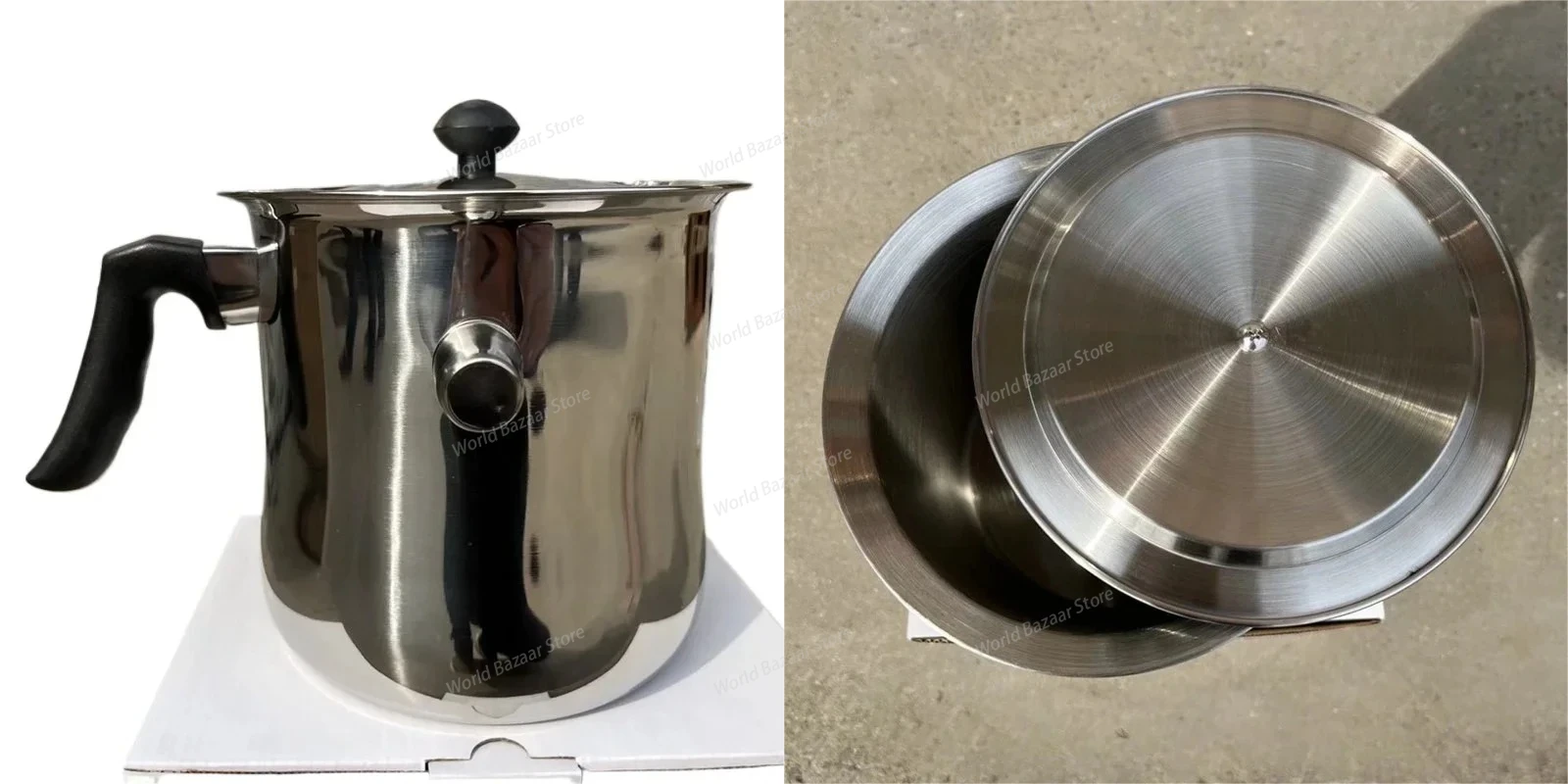 

2.5L Bee Wax Melting Pot Stainless Steel Pouring Pot Beekeeping Tool Silver Beekeeping Melting Equipment Set Melting Tank