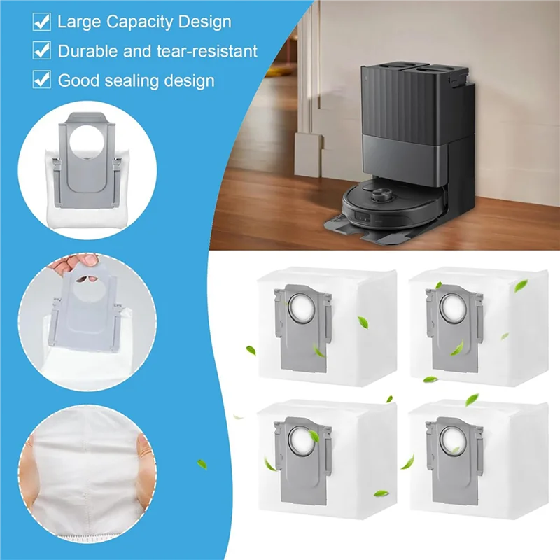 

ABJI-2 Set For Roborock Qrevo Master Vacuum Cleaner Main Side Brush HEPA Filter Mop Cloth Dust Bags Replacement Parts