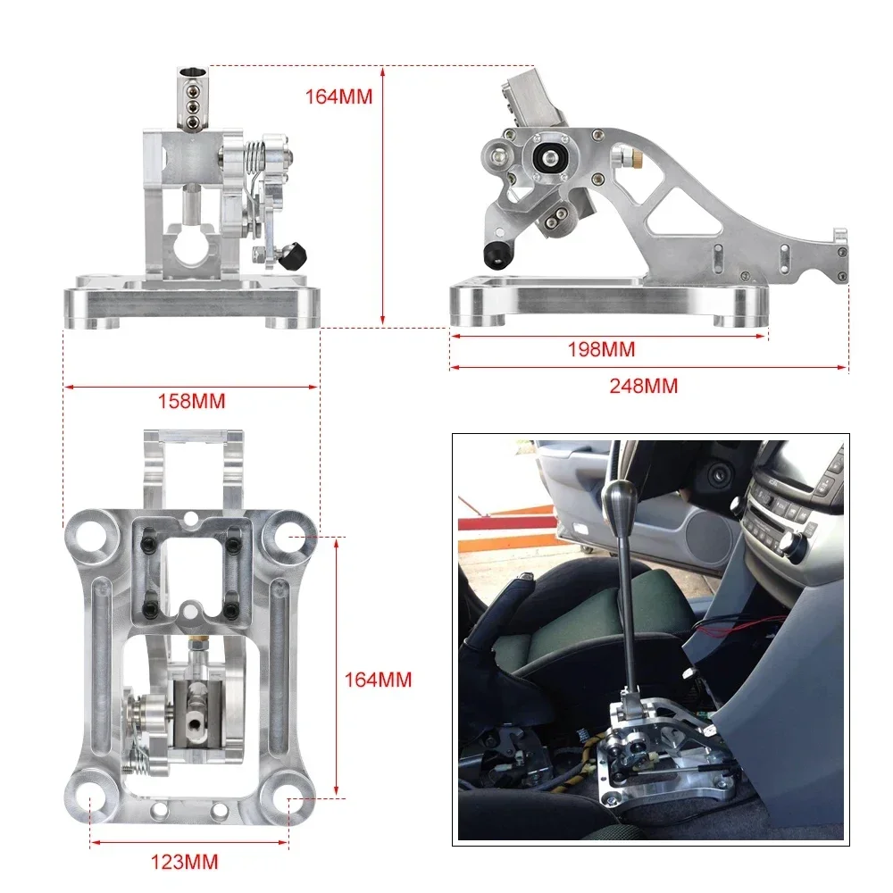 For Acura 04-08 TL UA TSX CL 03-07 Accord CM Billet Aluminum Shifter Direct Replacement For K-swap Cable Shifter Box Race-Spec