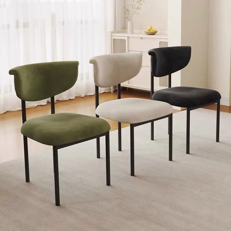 

Modern Minimalist Dining Chair Padded Backrest Stool for Hotel Restaurant Cafe Aesthetic Airbnb Table Chair Home Decor