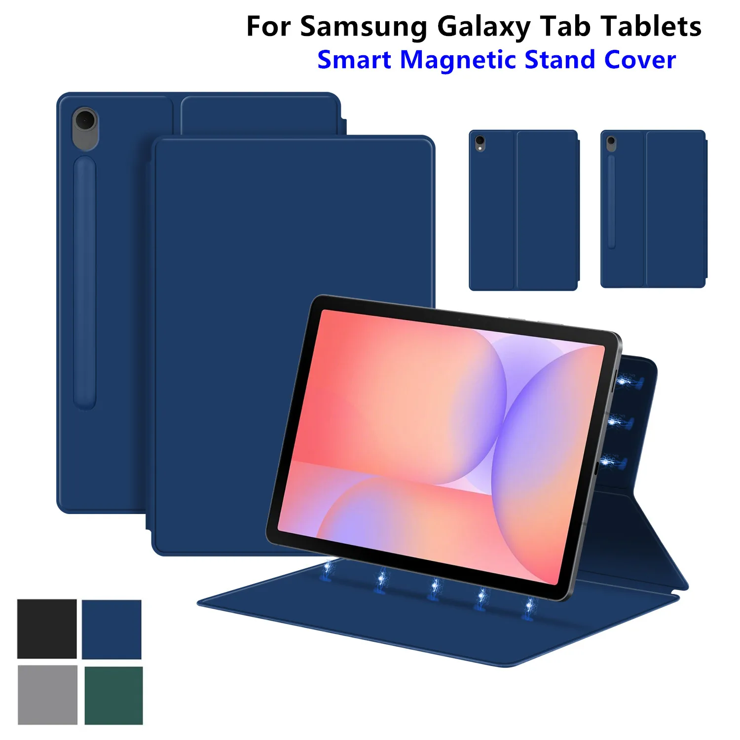 

Магнитный чехол для Samsung Galaxy Tab S11, S10 Lite, S9, S8, S7 FE Plus 12.4, 11, для Tab S11, S10, S9, S8 Ultra 14.6 дюймов, с держателем для стилуса