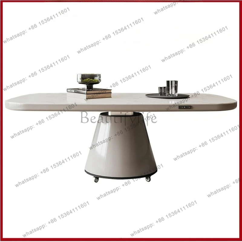 

Wheels European Design Coffee Table Living Room Lift Designer Nordic Modern Side Table Luxury Center White Salontafel Furnitur