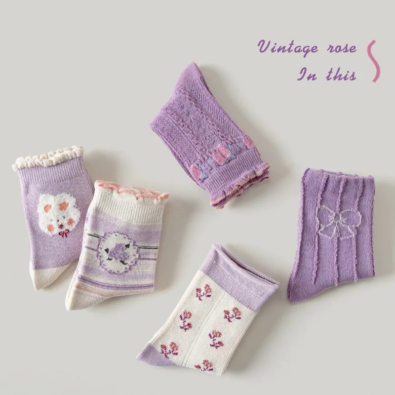 Spring Socks Kids Girls Warm Thick Thermal Crew Socks Toddlers Infant Baby Cozy Gift Socks