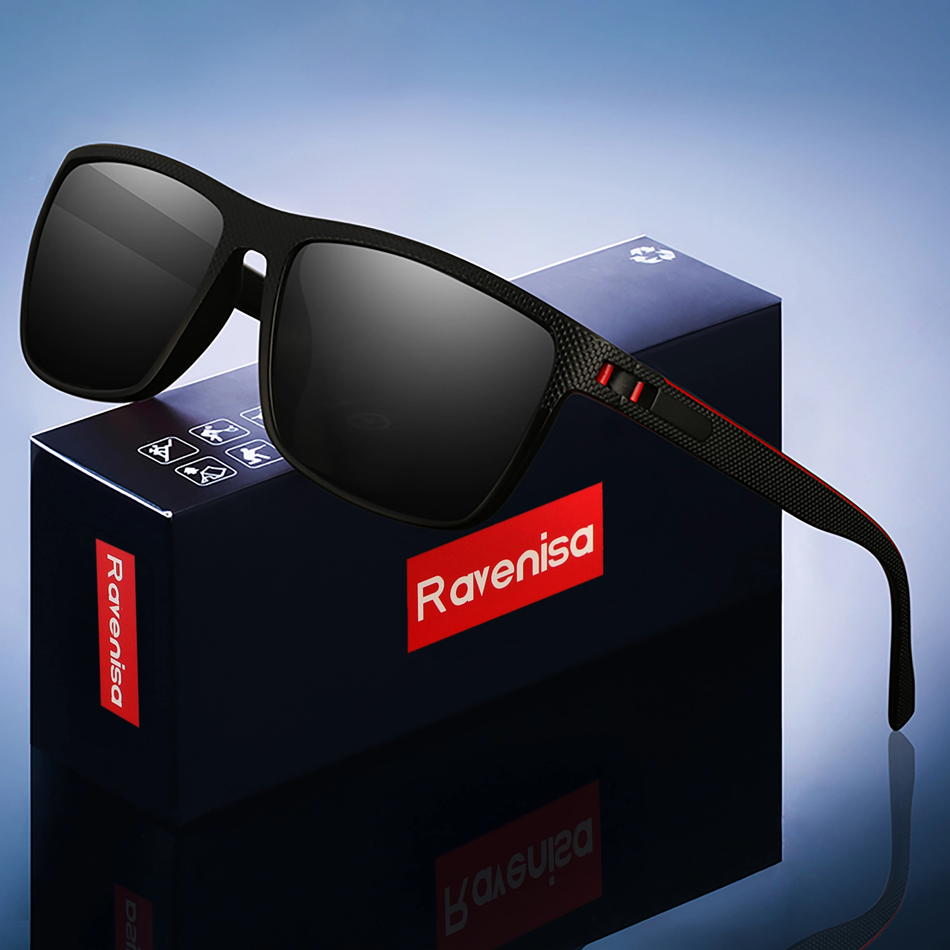 Fashion High Quality Brand New Polarized UV400 Sunglasses Men Women‘s Square Matte Frame Glasses